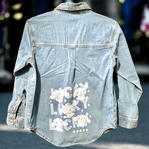 New Girls 10/12 Cinnamoroll from Hello Kitty button up denim shirt